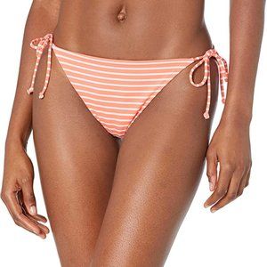 2/$12 💥🆕 Amazon Coral Striped Adjustable Tie-Side Bikini Bottom | Large | 1154